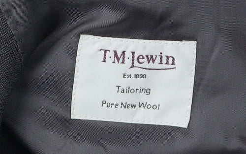 T.M. Lewin Men's Grey Plaid Suit Jacket Size 41R