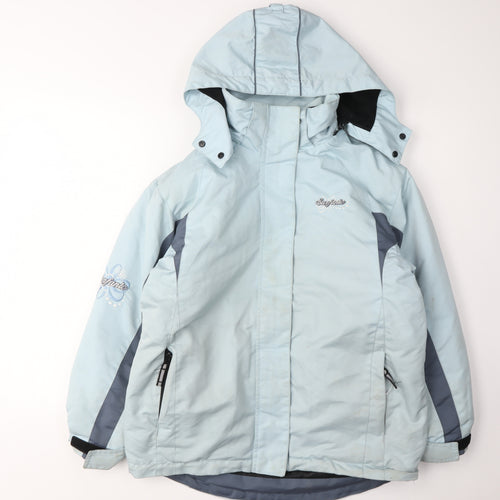 Surfanic Girls Blue Parka Jacket with Hood, Size 24