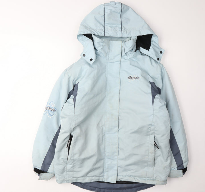 Surfanic Girls Blue Parka Jacket with Hood, Size 24