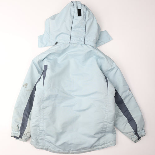 Surfanic Girls Blue Parka Jacket with Hood, Size 24
