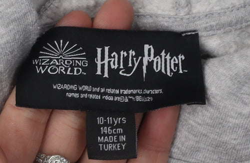 Harry Potter Girls Grey Pullover Hoodie - 10-11 Years