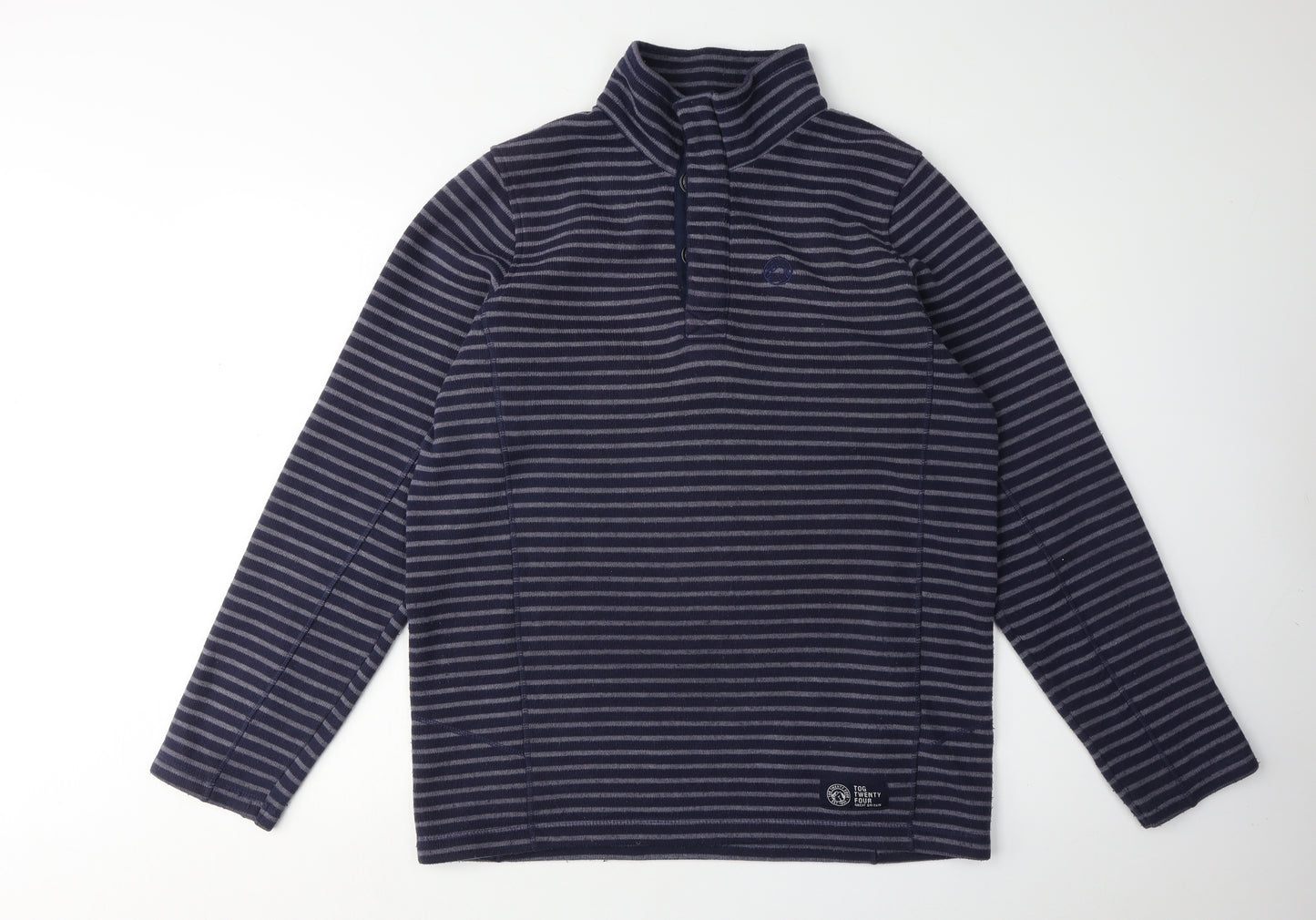 TOG TWENTY FOUR Men's Blue Striped Pullover Sweatshirt M