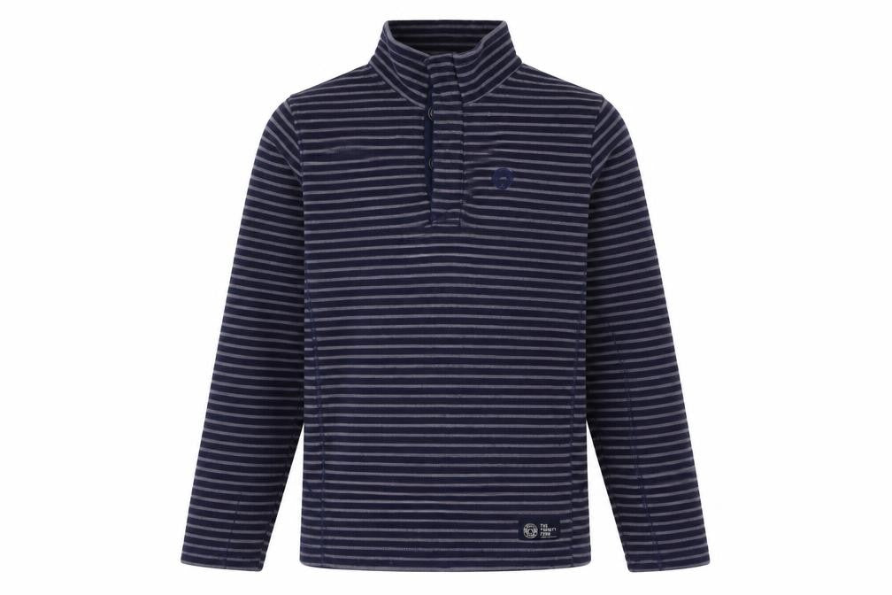 Front view of TOG24 Men's Blue Striped Pullover Sweatshirt M
