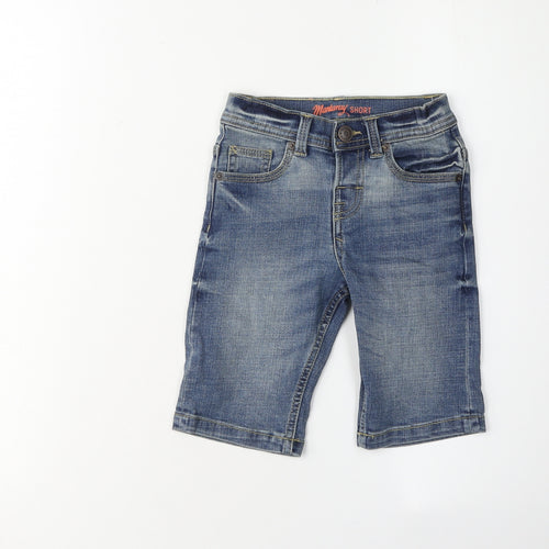 Mantaray Girls Blue Bermuda Denim Shorts, Size 4 Years, Casual Wear