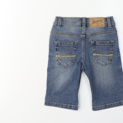 Mantaray Girls Blue Bermuda Denim Shorts, Size 4 Years, Casual Wear
