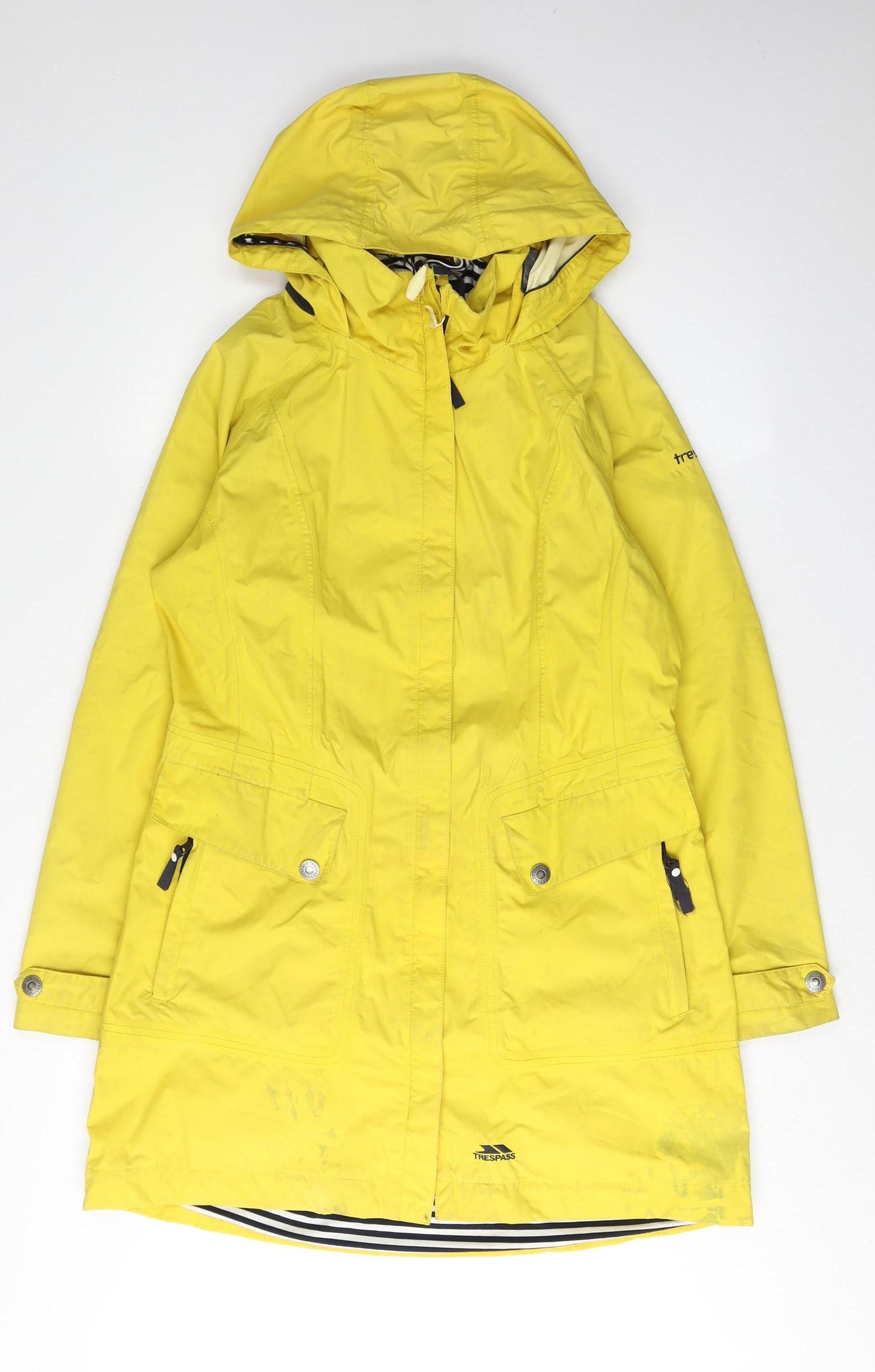 Trespass Women's Yellow Waterproof Rain Coat Size 12