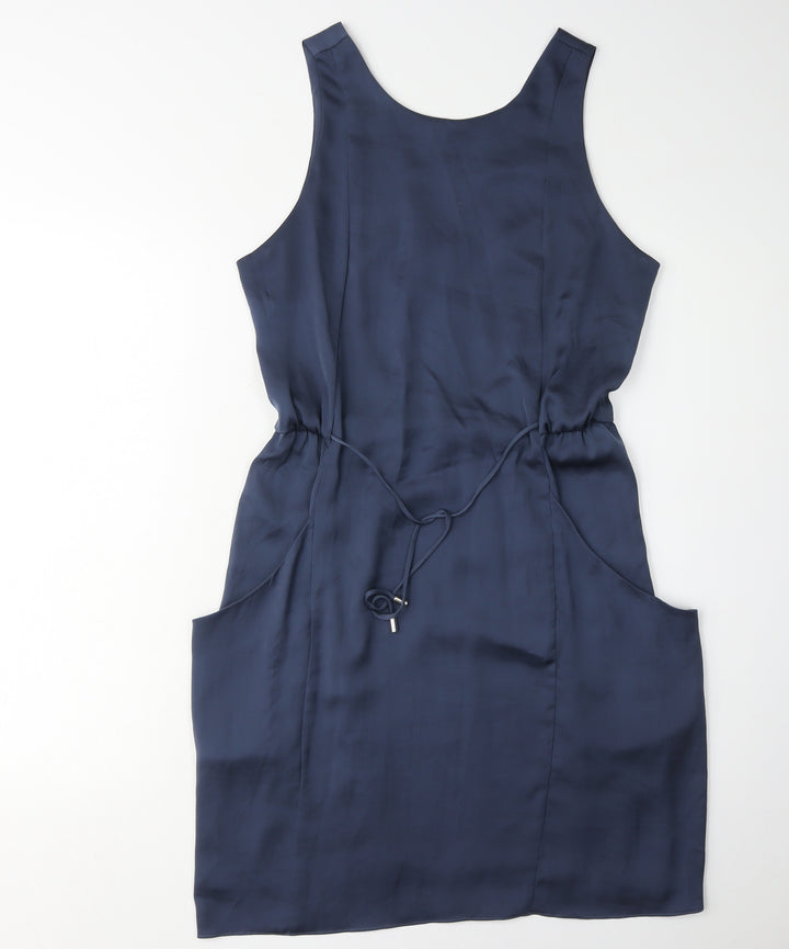 Whistles Women's Blue Sleeveless Dress UK 8