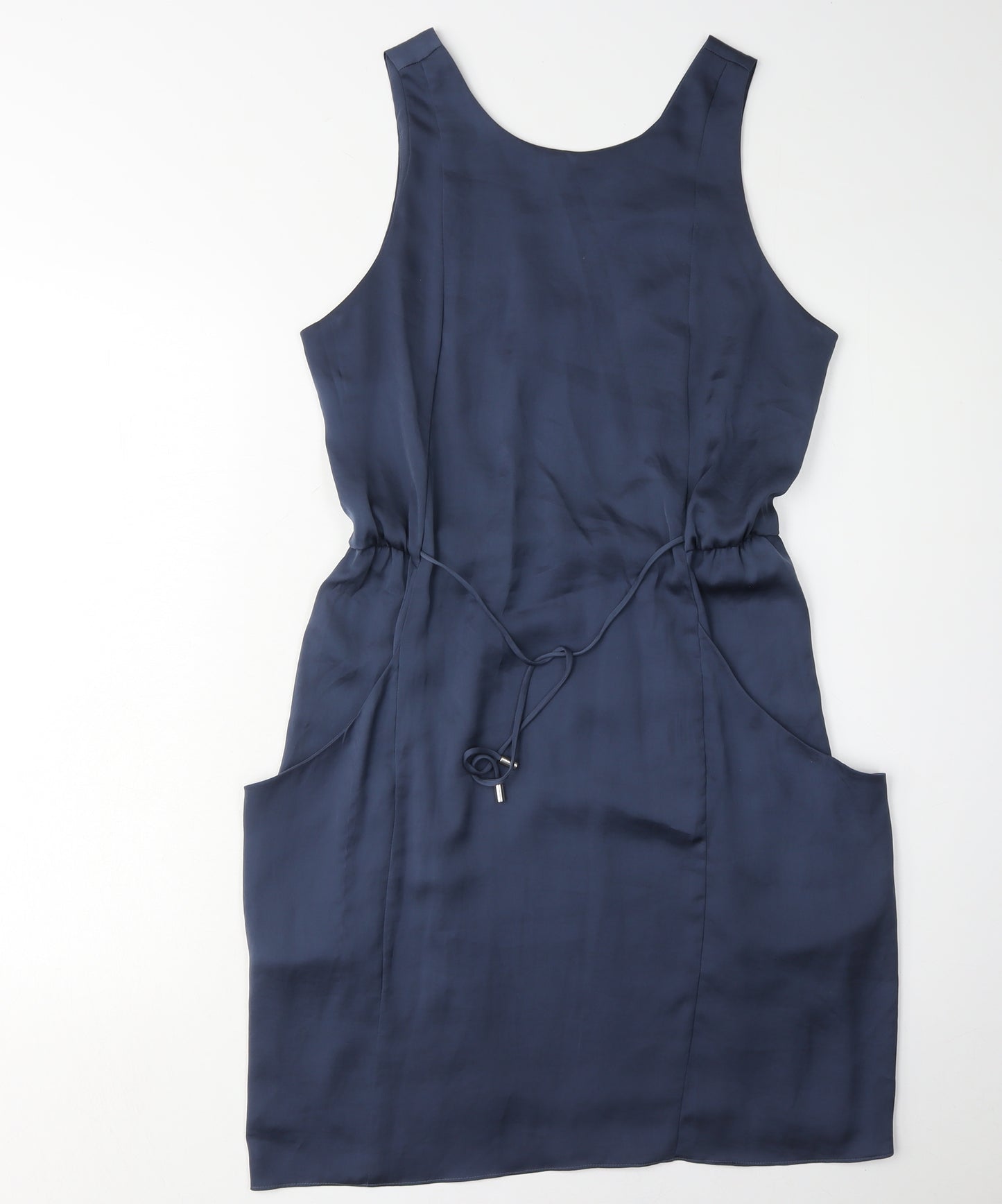 Whistles Women's Blue Sleeveless Dress UK 8