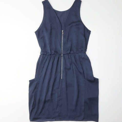 Whistles Women's Blue Sleeveless Dress UK 8