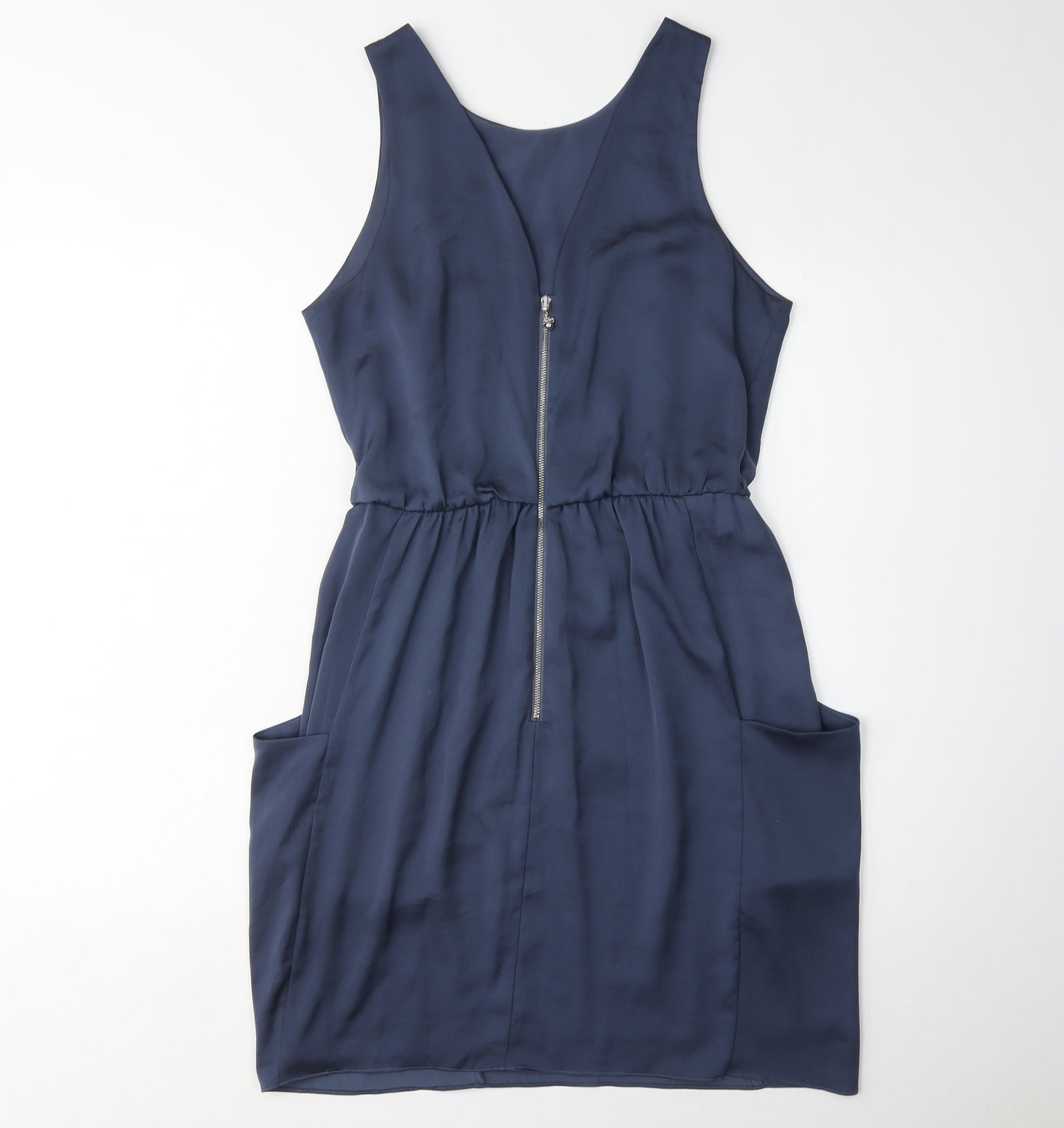 Whistles Women's Blue Sleeveless Dress UK 8