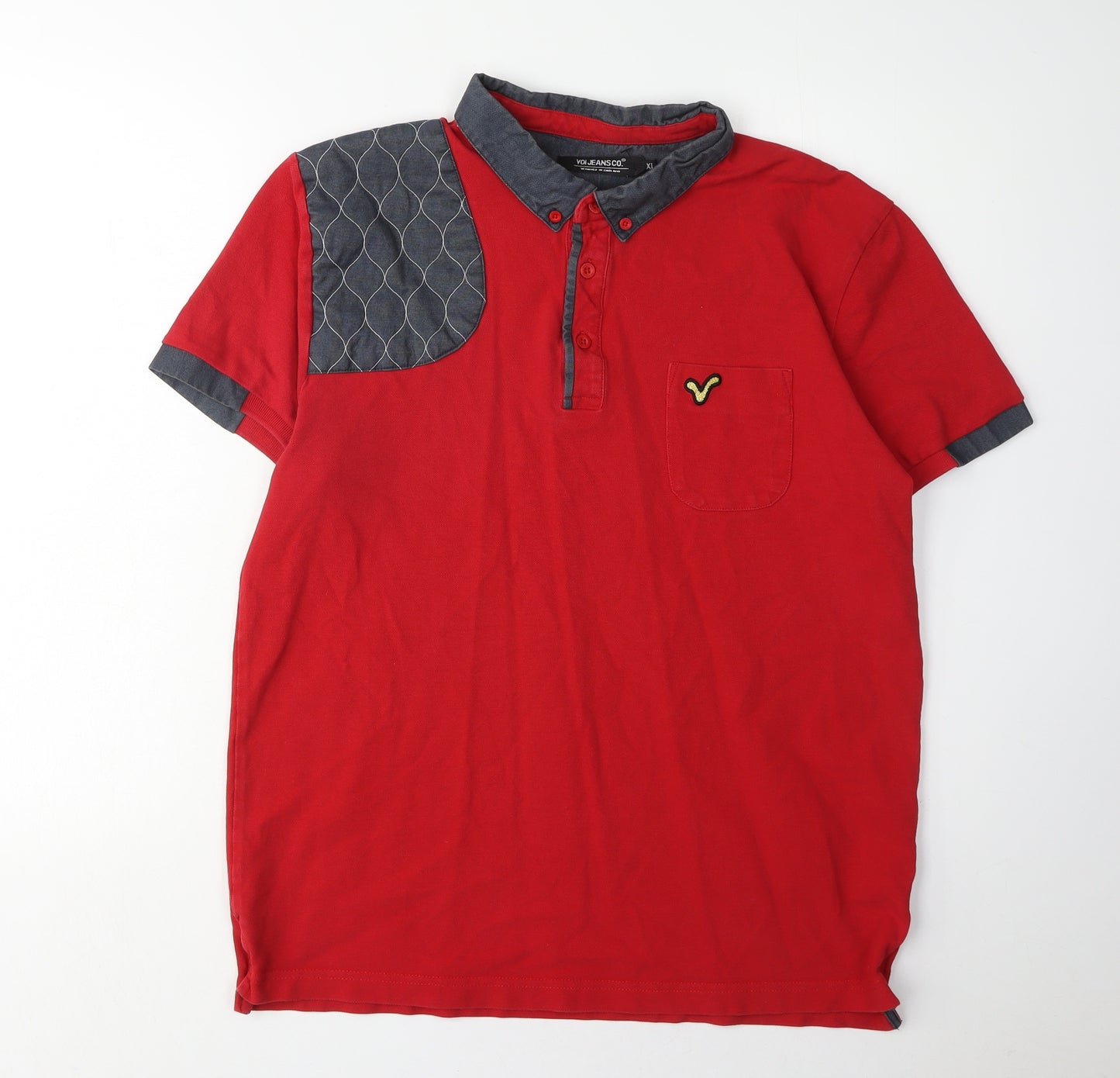 Voi Jeans Co. Men's Red XL Polo Shirt