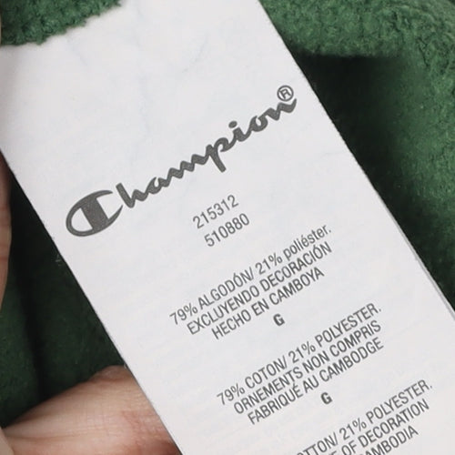 Champion Men's Green Pullover Logo Sweatshirt, Size L