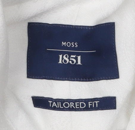 Moss 1851 Men's White Formal Dress Shirt 16