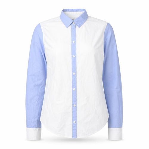 Abercrombie & Fitch Women's White Blue Button-Up XS