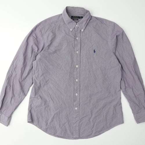 Polo Ralph Lauren Men's Purple Check Long Sleeve Shirt 16.5