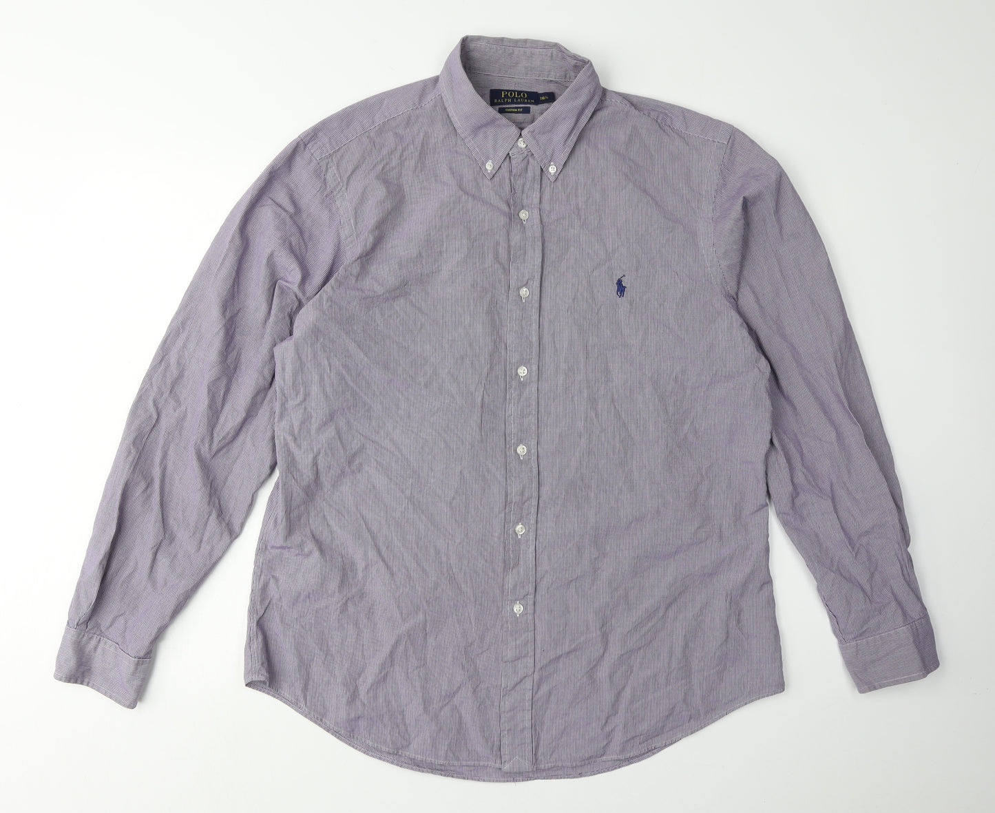 Polo Ralph Lauren Men's Purple Check Long Sleeve Shirt 16.5