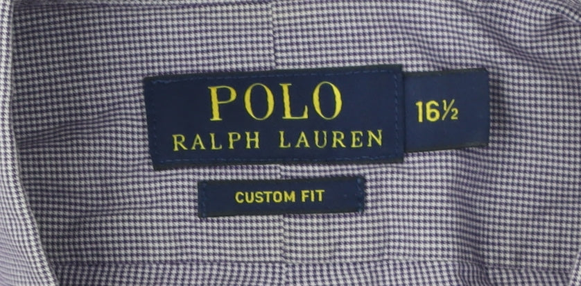 Polo Ralph Lauren Men's Purple Check Long Sleeve Shirt 16.5
