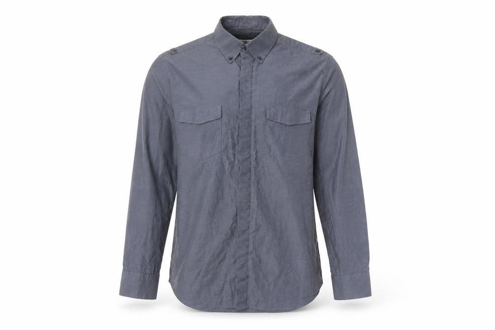 Calvin Klein Men's Blue Slim Fit Long Sleeve Shirt M