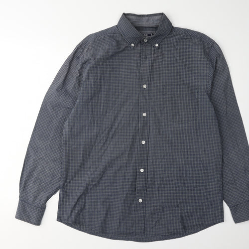 Maine New England Men's Blue Check Shirt - Size S
