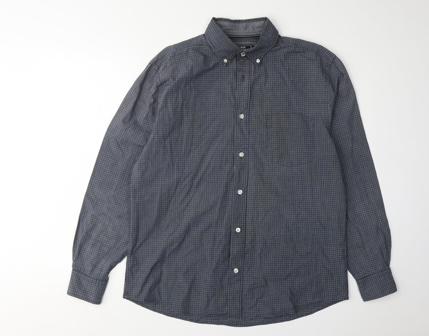 Maine New England Men's Blue Check Shirt - Size S