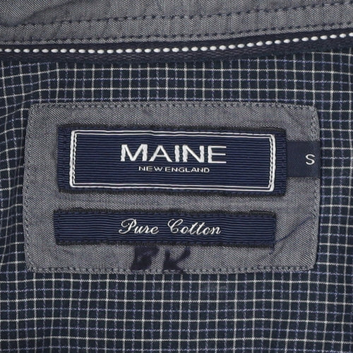 Maine New England Men's Blue Check Shirt - Size S