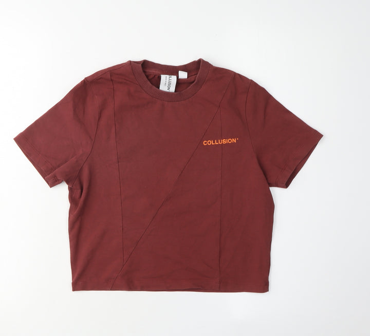 Collusion Women's Brown T-Shirt Size 10