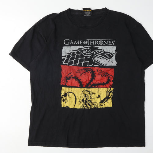 Frozen Munky Men's Black Game of Thrones XL T-Shirt