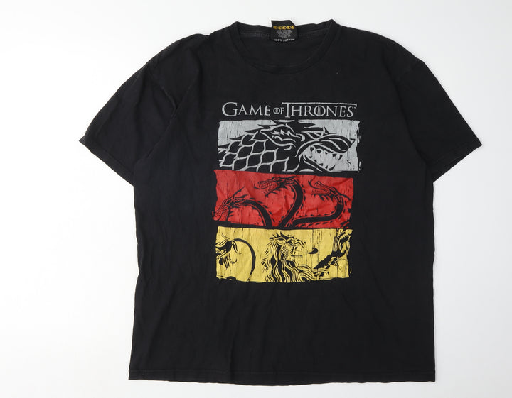 Frozen Munky Men's Black Game of Thrones XL T-Shirt