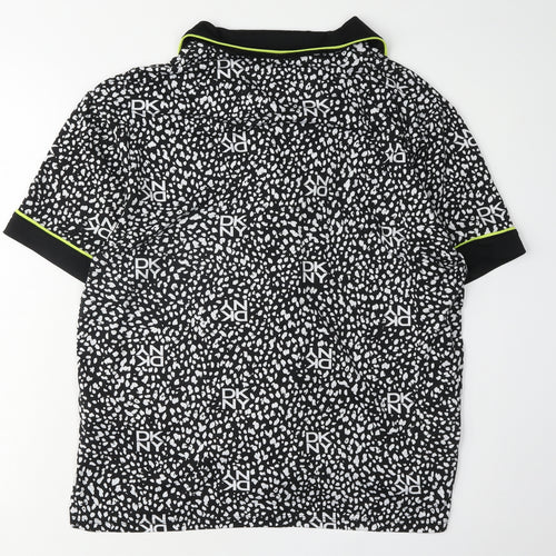 DKNY Women's Black Animal Print Pyjama Top - Size M