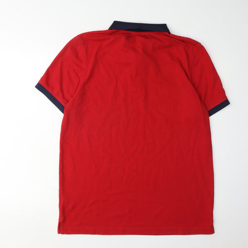 Canterbury Men's Red Rugby Polo L