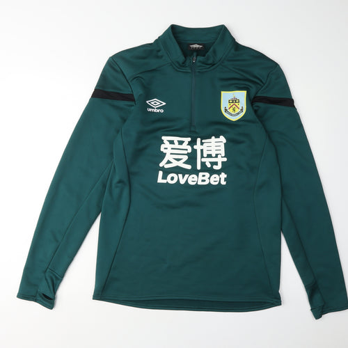 Umbro Men's Green 1/4 Zip Sweatshirt S