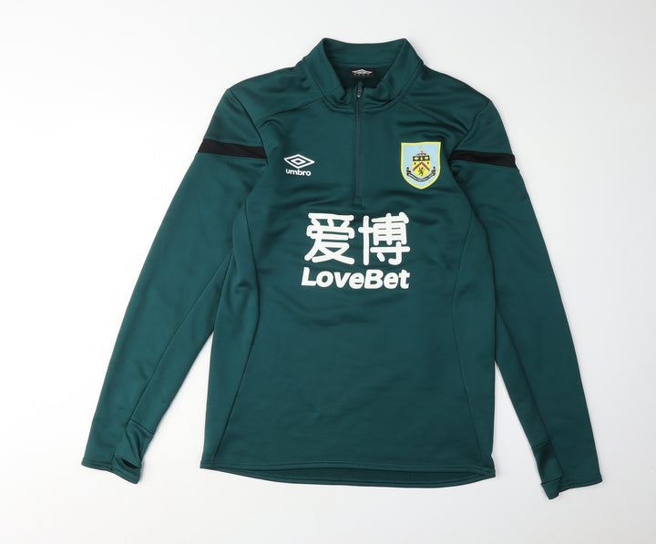 Umbro Men's Green 1/4 Zip Sweatshirt S