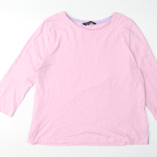 Crew Clothing Company Women's Pink 3/4 Sleeve T-Shirt