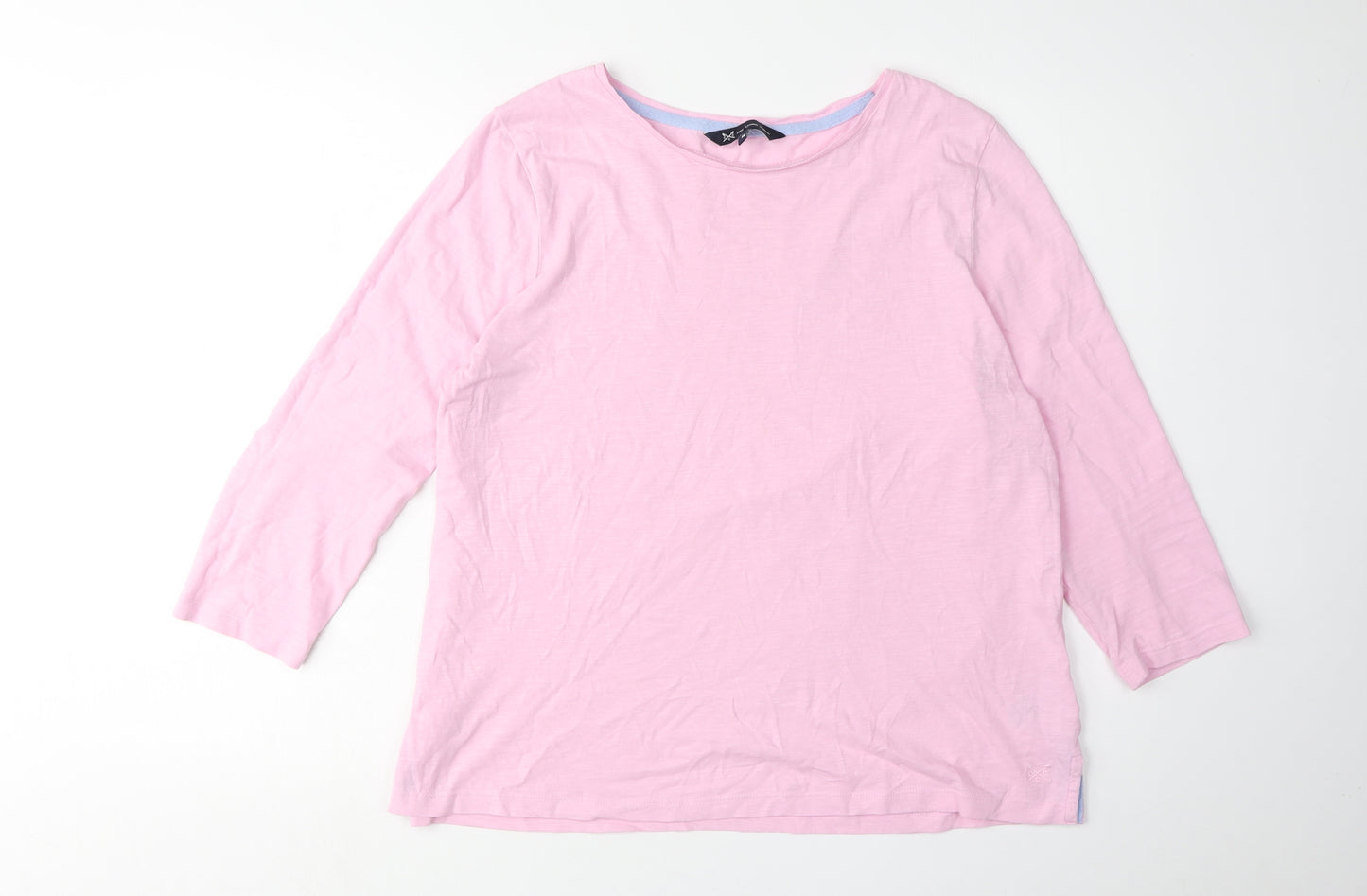 Crew Clothing Company Women's Pink 3/4 Sleeve T-Shirt