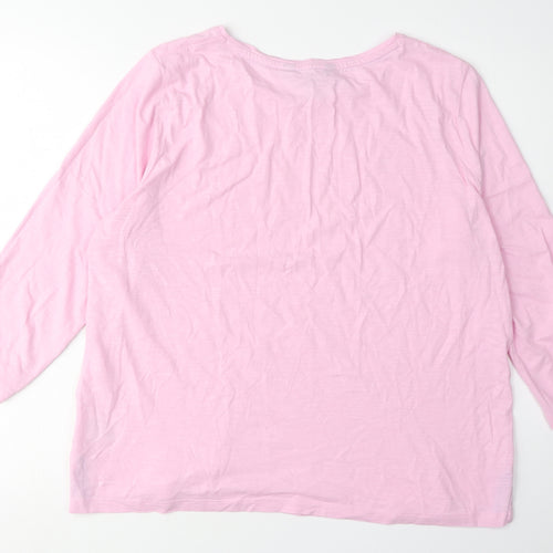 Crew Clothing Company Women's Pink 3/4 Sleeve T-Shirt
