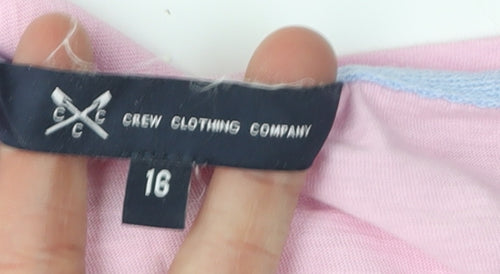 Crew Clothing Company Women's Pink 3/4 Sleeve T-Shirt