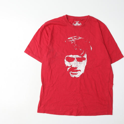 George Men's Red Football Graphic T-Shirt, Size S
