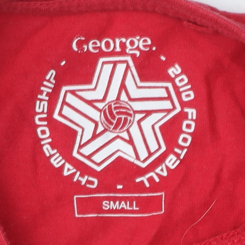 George Men's Red Football Graphic T-Shirt, Size S