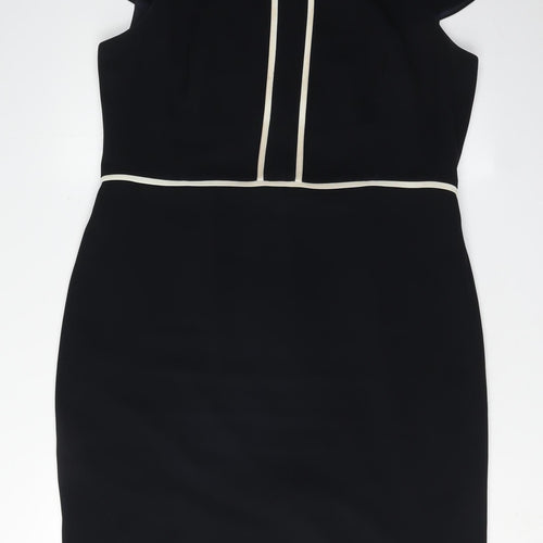 Hobbs Women's Black Shift Dress, Size 16, Classic Elegance