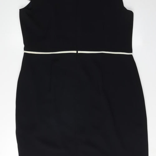 Hobbs Women's Black Shift Dress, Size 16, Classic Elegance