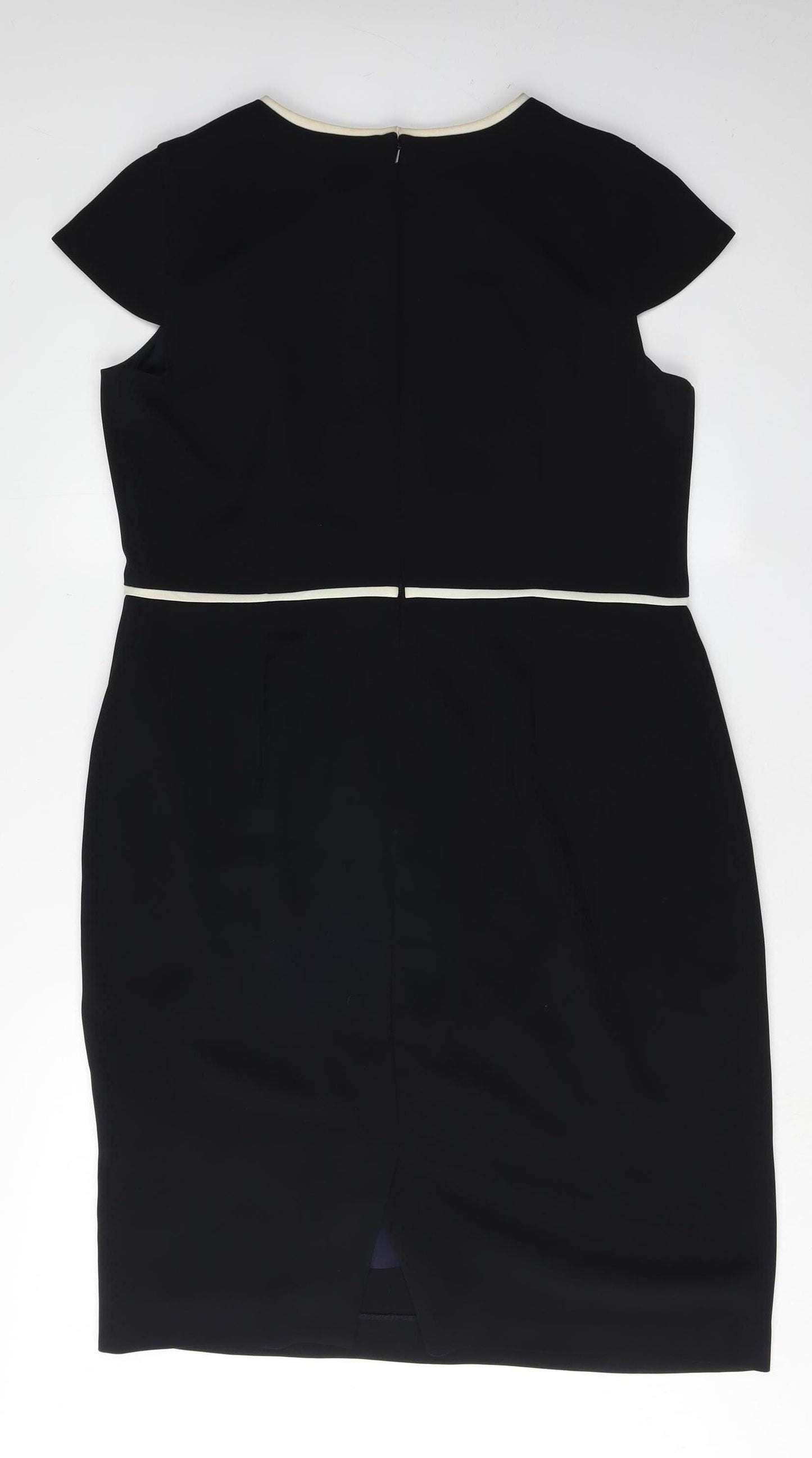 Hobbs Women's Black Shift Dress, Size 16, Classic Elegance