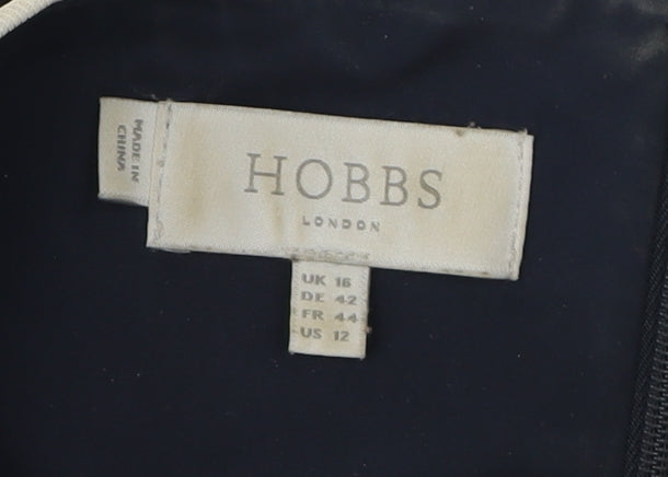 Hobbs Women's Black Shift Dress, Size 16, Classic Elegance