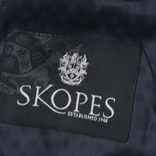 Skopes Men's Grey Check Blazer 42R Wool Jacket