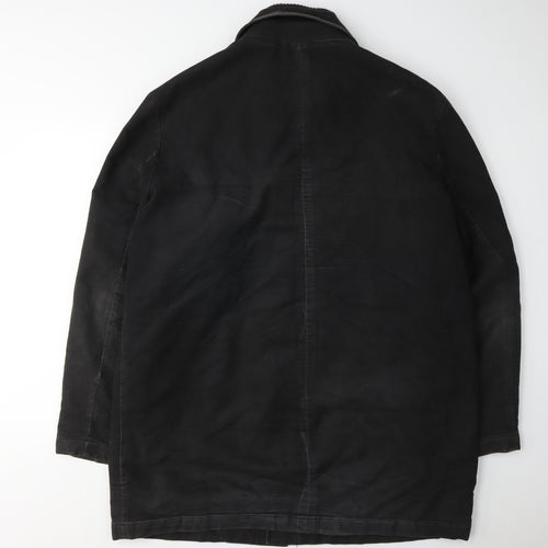 Red Herring Men's Black XL Overcoat Button Casual