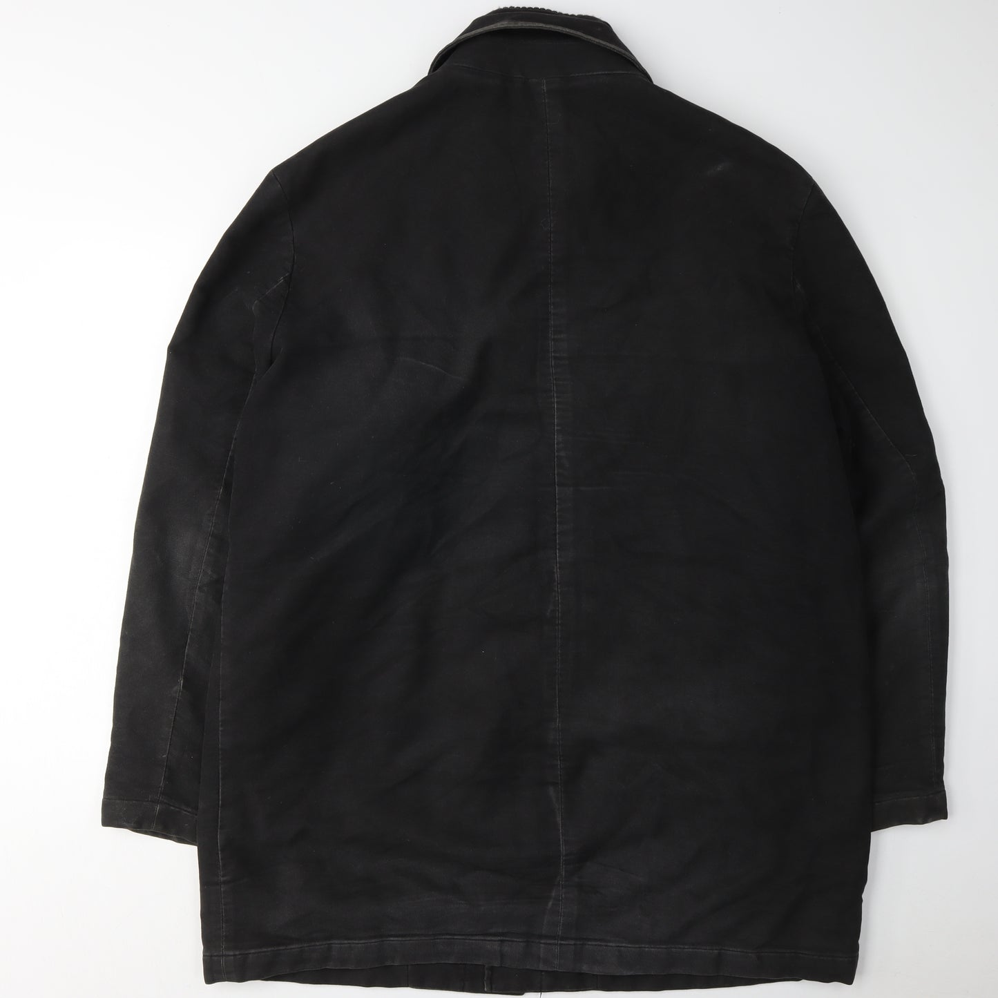 Red Herring Men's Black XL Overcoat Button Casual