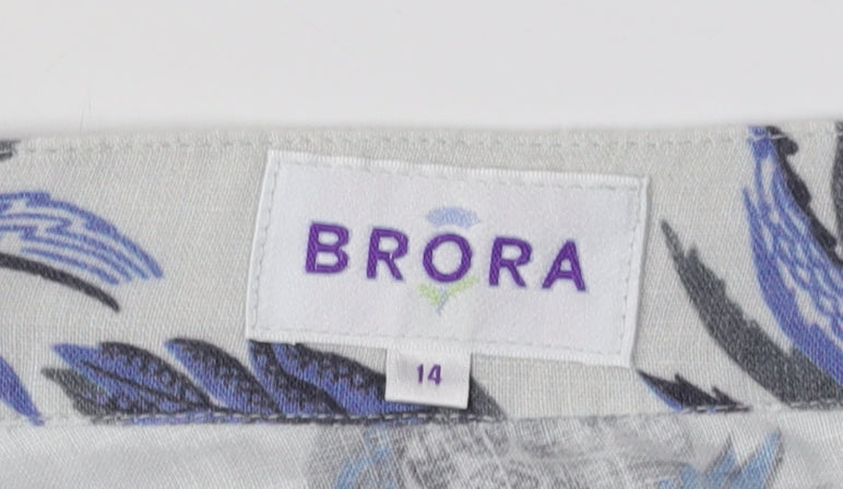 Brora Women's Multicoloured A-Line Skirt Size 14