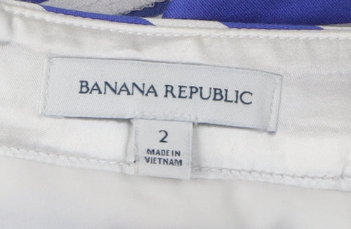 Banana Republic Women's Blue Striped Pencil Skirt Size 2