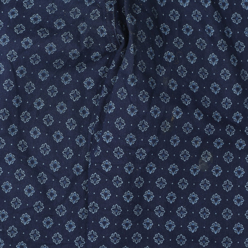 b.young Women's Blue Geometric Skinny Trousers Size 8