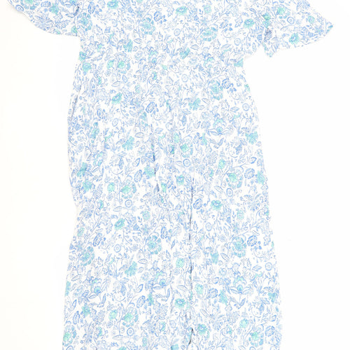 Marks and Spencer Women's Blue Floral A-Line Midi Dress