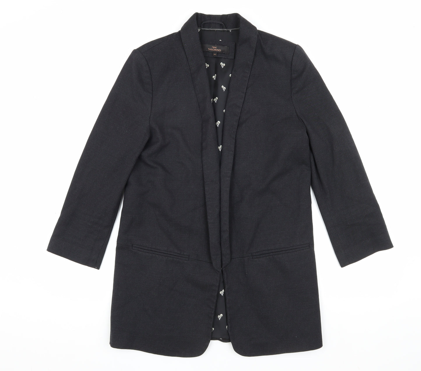 Next Women's Black Long Suit Jacket, Size 10 Tall